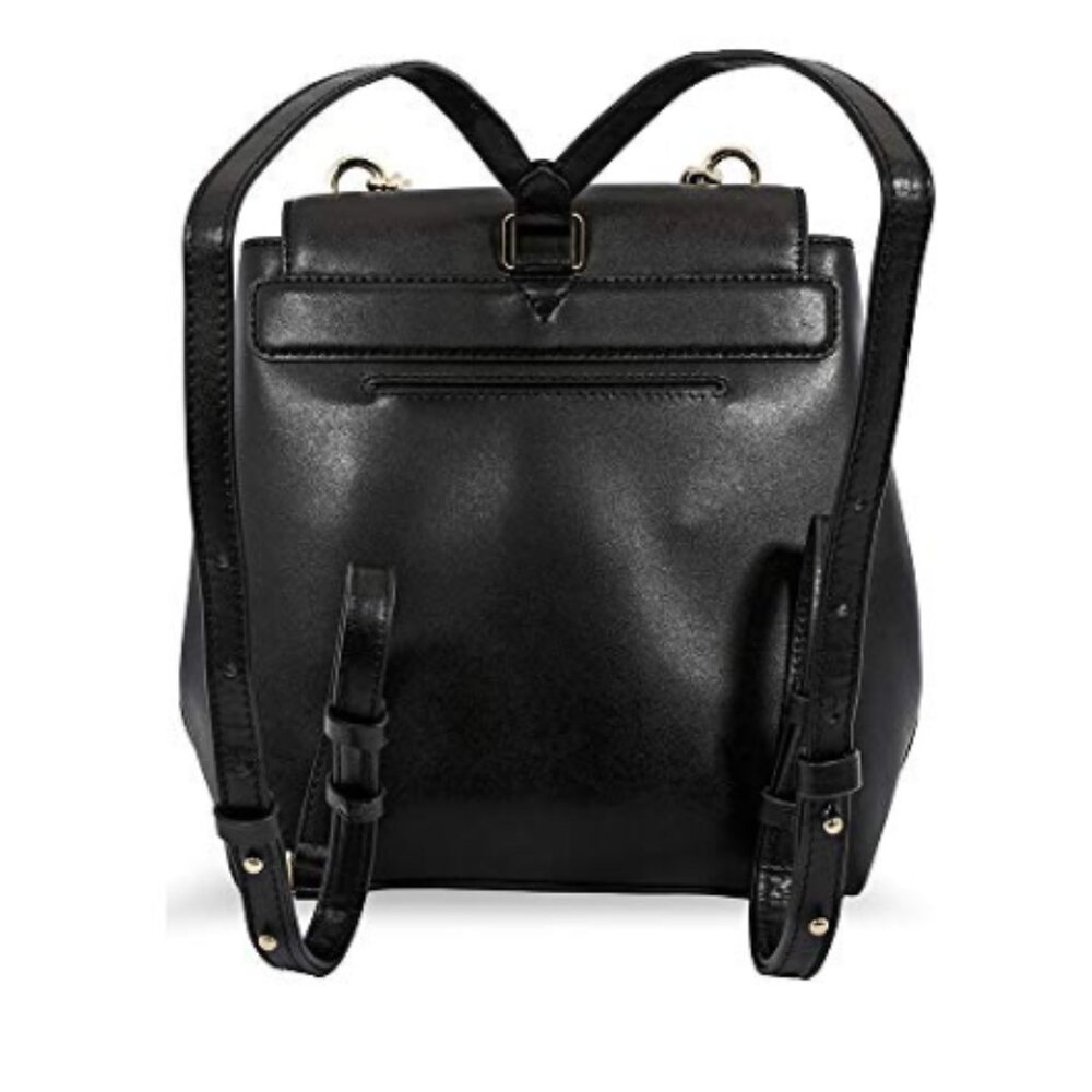 NWT Michael Kors Mott Chain Leather Black Convertible Backpack - Picture 5 of 9